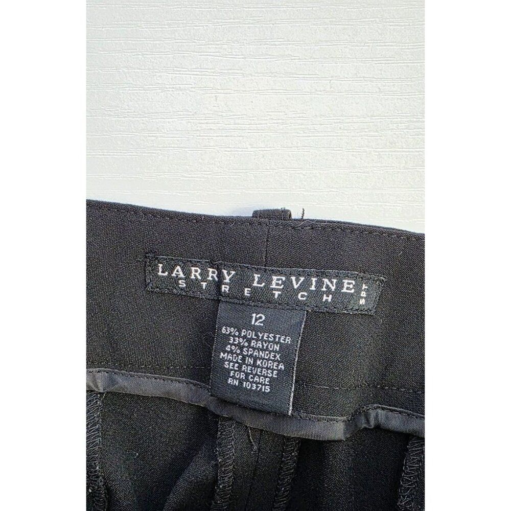 Larry Levine Stretch Size 12 Black Trousers - Picture 7 of 7